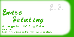 endre helmling business card